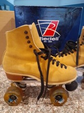 BRAND NEW W BOX Riedell 130 Suede Roller Skates Size 8 w ROLLO Hyper Wheels