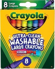 Crayola Large Washable Crayons 8 ct. Set of 2 