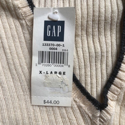 Cardigan Sweater GAP NEW Womens size XL Merino Wool Classic v-neck Cream VT - Picture 5 of 7