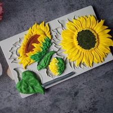 Big Flower leaves Petals Silicone Mold Fondant Mould Cake Decorating Tool.