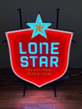 LONE STAR BEER LED BAR SIGN MAN CAVE GARAGE DECOR TEXAS LIGHT NEW