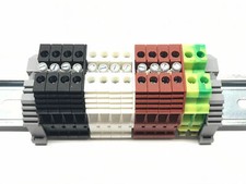 3 Phase AC Power distribution DIN Rail Terminal Block Assembly 10AWG 30A 600V