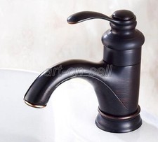 Oil Rubbed Bronzem Hot/Cold Single Hole Sink Water Tap Wash Basin Faucet anf065