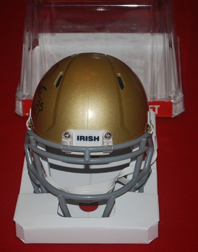 RAGHIB ROCKET ISMAIL Signed NOTRE DAME Mini Helmet Beckett COA 2W820416 - Picture 2 of 3