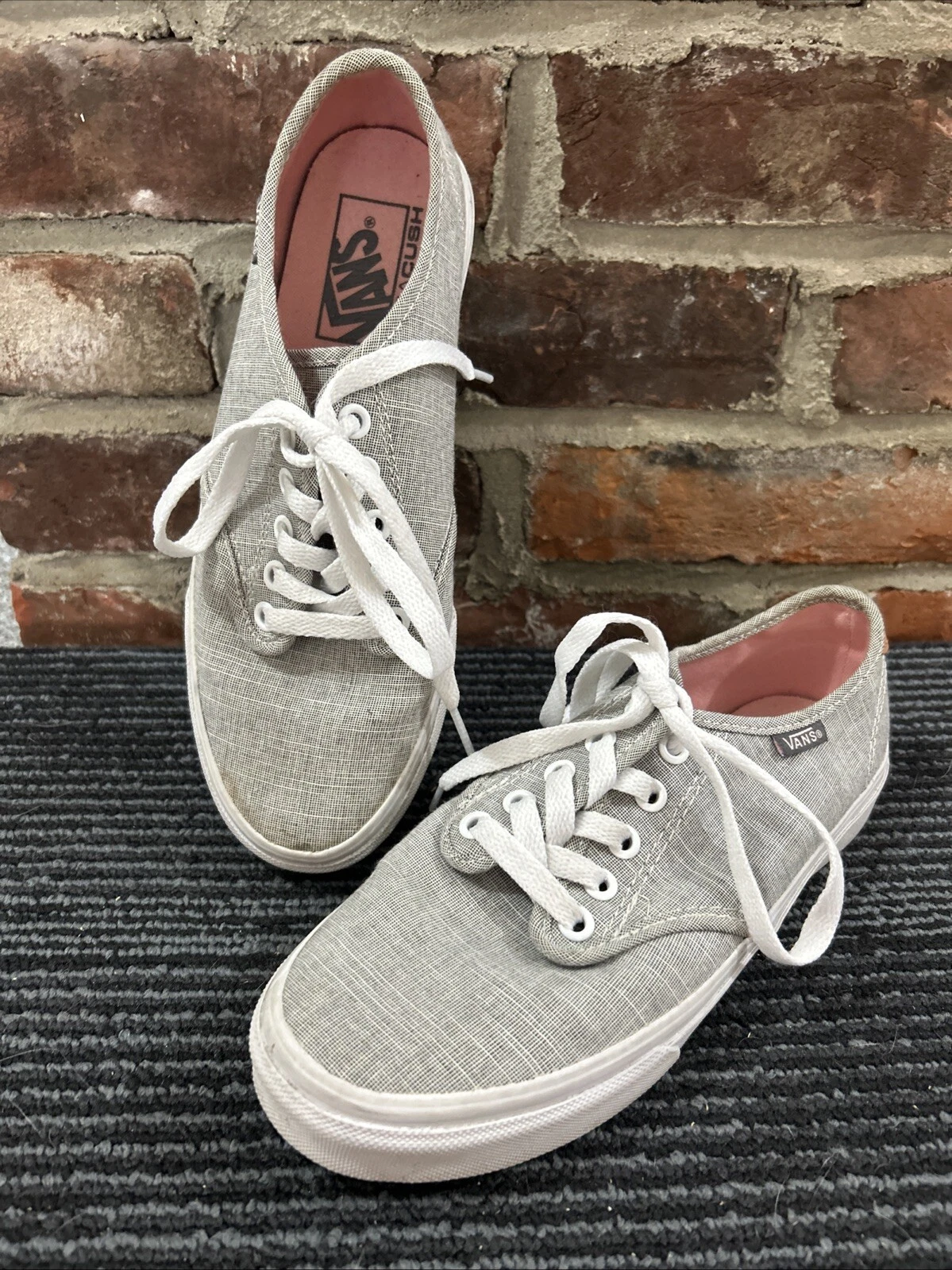 Sneaker VANS taglia 7 grigio tela tessuto stringate donna