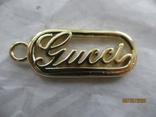 GUCCI  ZIP PULL  charm   GOLD tone,  1  1/4 INCH THIS IS FOR 1  pc