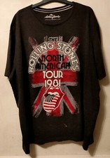 THE ROLLING STONES NORTH AMERICA TOUR 1981 GRAPHIC T SHIRT UNION JACK FLAG XXXXL