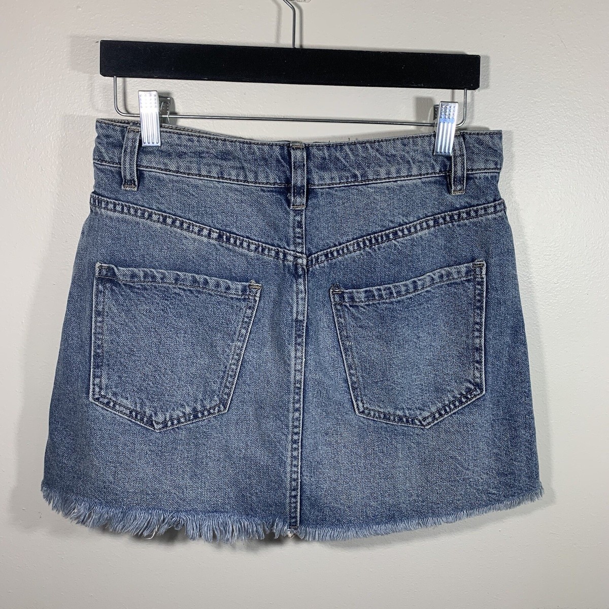 【Anyone more】Epi Washing Denim Mini Skirt We The Free Women's Exposed Zipper Med Wash Denim Mini Skirt