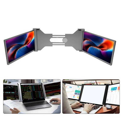 Silver 14in Triple Portable Monitor For 15 To 17.3in Laptops 1920x1200 IPS P NEW - Afbeelding 9 van 12