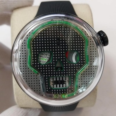 HYT Soonow Green Limited Edition Skull Grey Dial Mens Watch H02235