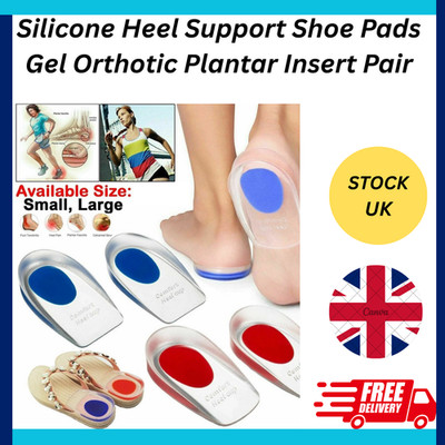 Silikon Fersenstütze Schuhpolster Gel Orthese Plantareinlage Paar Einlegesohlen Kissen