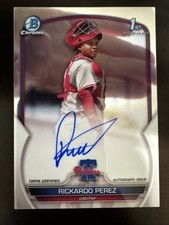Rickardo Perez 1st AUTO 2023 Bowman Chrome #CPA-RPZ PROSPECT AUTOGRAPH Phillies