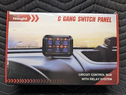 Nilight 6 Gang Switch Panel Universal Circuit Control Relay System For Parts - Foto 2 di 7