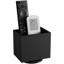 360 Rotating Remote Control Holder, Wooden TV Remote Holder for Table, Desk ...