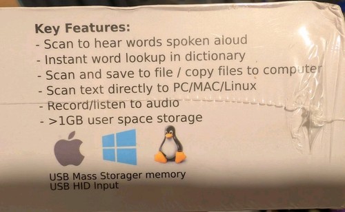 C PEN C610R Reader Pen Portable Scanning Text Speech Dictionary New + Sealed - Picture 2 of 3