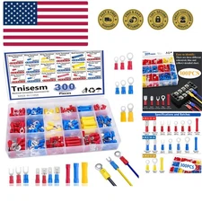 300PCS Insulated Wire Crimp Connectors Assortment Kit for Automotive & Household