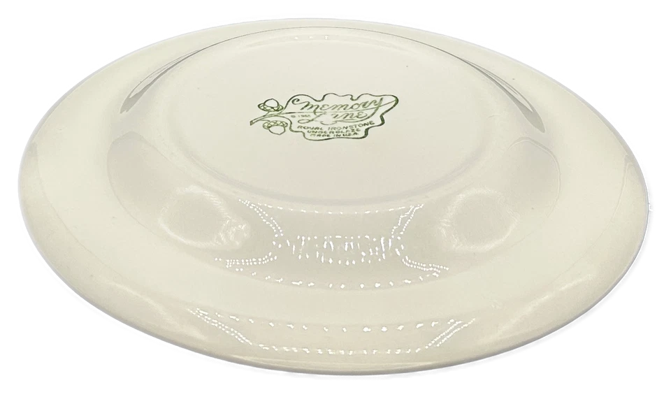 Royal China Memory Lane Pink Dinner Plate Acorns Transferware USA VTG Set of 4 - Image 4 of 4