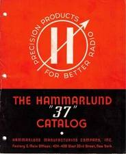 Inc Hammerlund Manufacturing / Hammarlund 37 Catalog Precision Products 1937