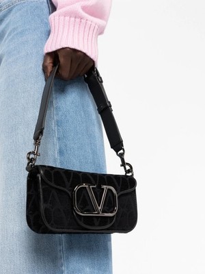 Valentino Garavani Small Loco Bag in Toile Iconographe - NWT - Ruthenium V-Logo