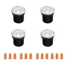 5W Outdoor Ground Lights,High Voltage 110V 120V,White 6500K,Wired Landscape L...