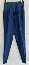Vintage Lee High Rise Mom Jeans 80s 90s Blue Denim Size 14 LONG Elastic Waist