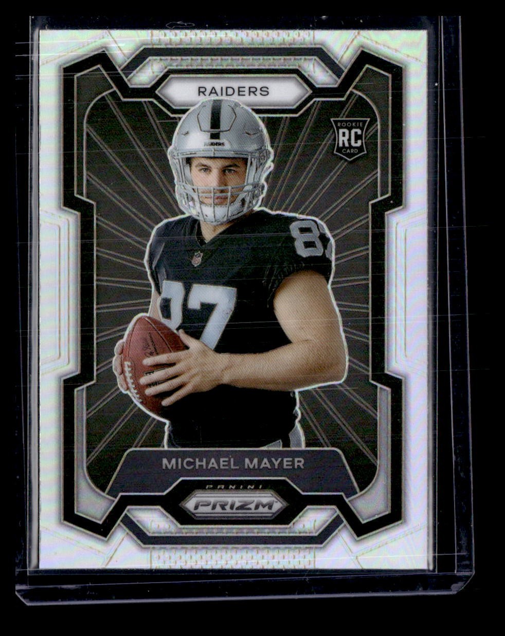 2023 Panini Prizm #316 Michael Mayer Rookie Variations Prizms Silver Rookie BW08