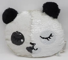 Arizona Jean Co Panda Bear Plush Reversible Sequins Pillow Toy 12" x 11"