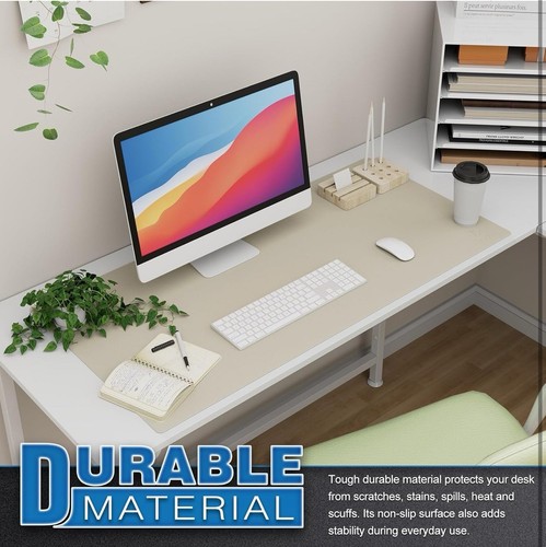 Mouse Pad Waterproof Desk Mat for Desktop Leather Desk Pad for Keyboard and M... - Bild 5 von 8