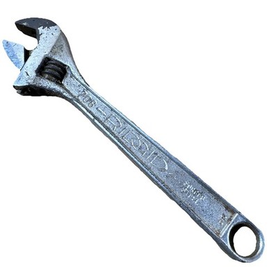 Vintage RIDGID Tools 8'' Adjustable Wrench No. 708 Ridge Tool Co. Made In USA