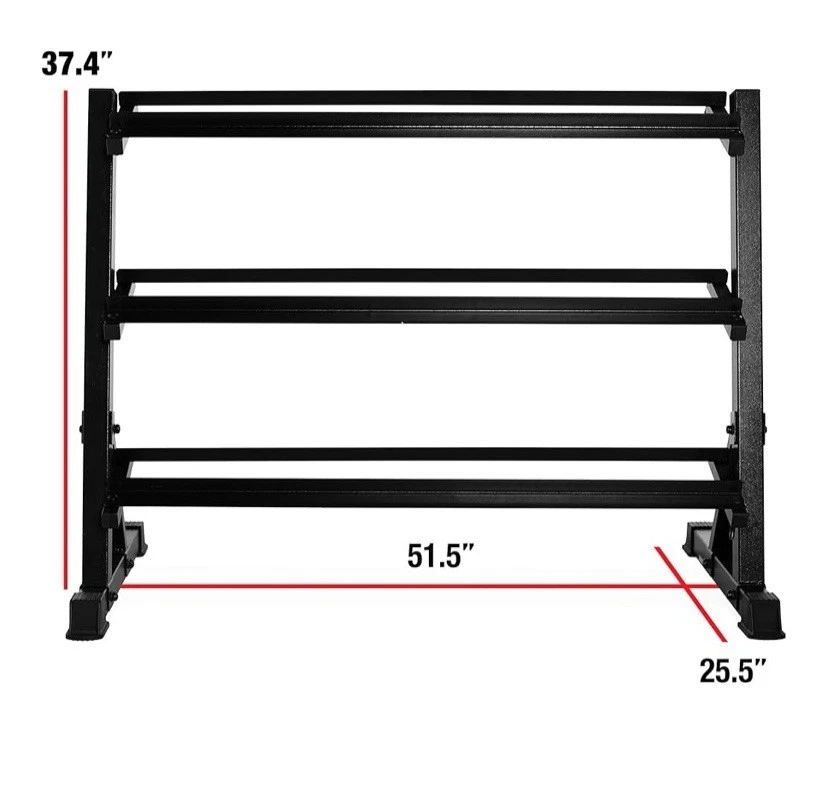Estante de almacenamiento con mancuernas CAP RK-14A de 51 pulgadas Foto 3 de 4
