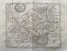 1701 Antique Morden Map: Hertfordshire