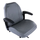 Universal Gray Lawn Mower Seat with Armrests & Slides