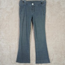 Forever 21 Premium Denim Women’s Jeans Size 29 Flare Leg Gray Blue Herringbone
