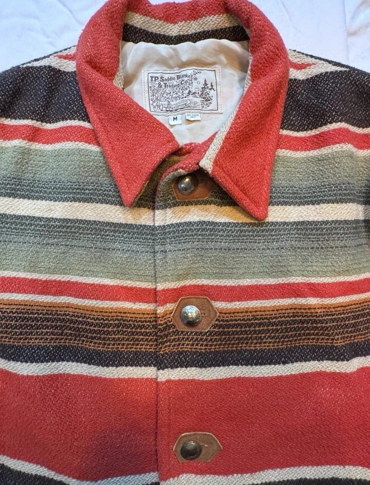 VTG Tasha Polizzi TP Saddle Blanket & Trading Co Serape Western Lined BU Coat M - Image 4 of 4
