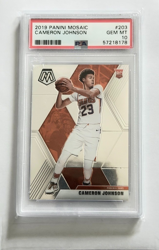 2019 Mosaic Cameron Johnson #203 (RC) PSA 10