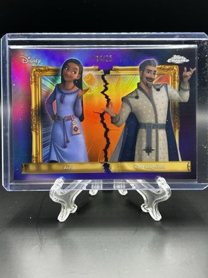 2026 Topps Chrome Disney Neon Rivals Wish Asha King Magnifico #FFR-19 /25 Orange