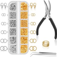 Biegeringe Schmuckherstellung Set 1200 StüCk Silber Gold Zange Werkzeuge