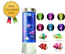 Bubble Fish Lamp - Desktop Sensory LED, 7 Color Changing Aquarium