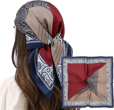 RIIQIICHY Women Head Hair Scarf Like Satin Silk Scarf Sleeping Hair Wrapping Nig