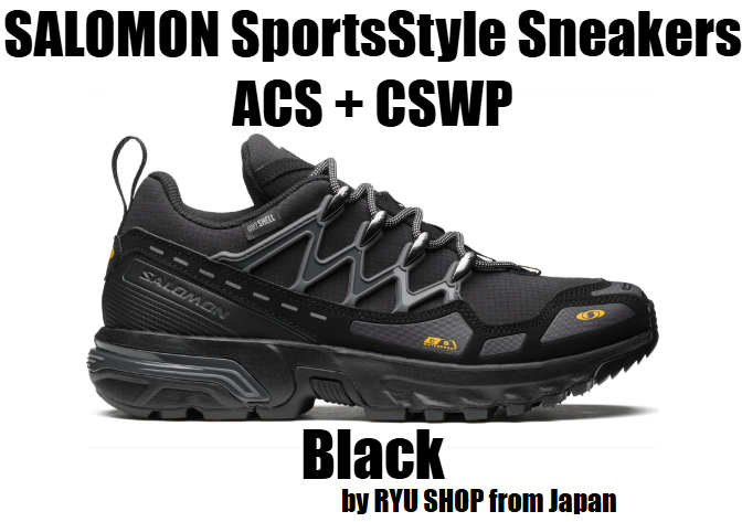 SALOMON SportsStyle Sneakers ACS + CSWP L47307800 Black / Magnet / Golden Yellow