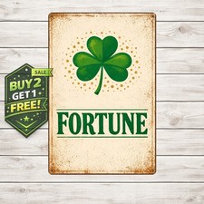 Lucky Clover St. Patrick's Day Retro Distressed Metal Sign