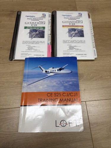 Citation CJ1 FlightSafety Pilot Training Manuals (USED Great Condition)