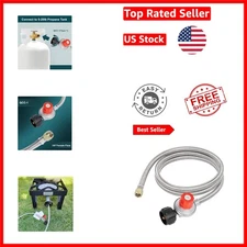 High Pressure 8-Foot Propane Regulator with Chew-Proof Braided Hose & Fitting
