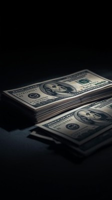 Dramatic Money Stack Phone Background
