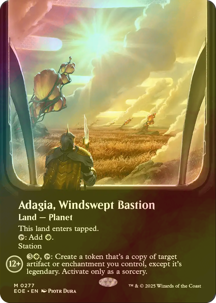 マジック：ザ・ギャザリング MTG Galaxy Foil Adagia, Windswept M 372 Adagia, Windswept Bastion (Borderless) (Galaxy Foil) • Edge