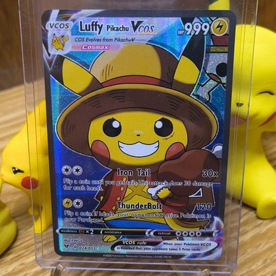 Pikachu Cosplay - One Piece Set- VCOS - 4 Cards - Textured Holo