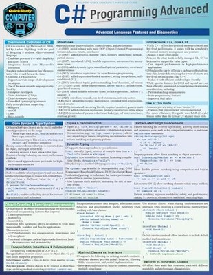 C# Programming Advanced : A QuickStudy Laminated Reference Guide by Robin ...