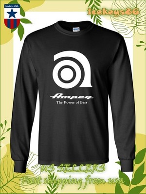 New Tee Ampeg Bass Amps Logo Men's Long Sleeve T-Shirt American T-Shirt