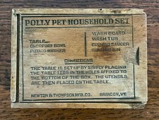 VTG Polly Pet Wooden Household Set Newton Thompson Brandon VT Mini Kitchen Toy