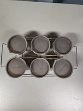 Pampered Chef 6 Piece Freezer Bowl Set With Rack
